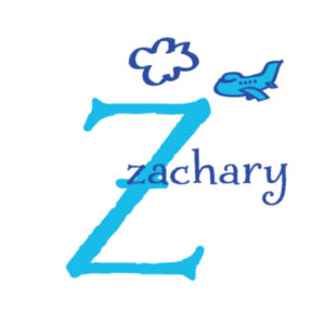 Zachary - Airplane Boys Name Wall Decal