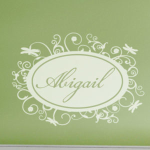 Abigail - Dragonfly Name Frame Wall Decal