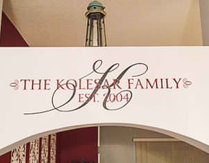 The Kolesar Family Est. 2004 Wall Decal