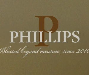 Phillips Blessed beyond measure, since 2010 - Family Name Blessed Wall Decal