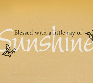 Blessed with a little ray of sunshine Wall Decal