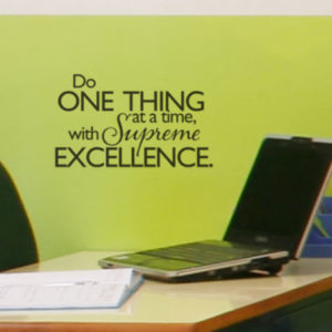 Do one thing at a time, with supreme excellence. Wall Decal
