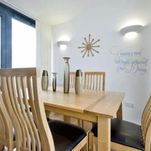 Enjoying a meal with family or friends is fine dining. Wall Decal