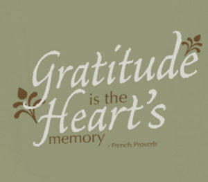 Gratitude is the heart's memory - French Proverb Wall Decal
