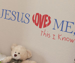 Jesus Loves Me, This I Know Wall Decal