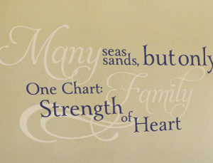 Many Seas, Many Sands, but only One Chart Wall Decal