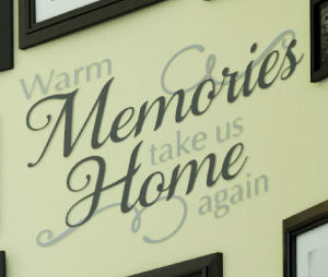 Warm Memories Take Us Home Again Wall Decal