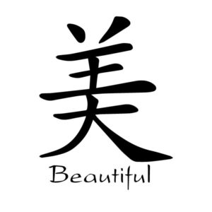 Beautiful Pretty Chinese Characters Mei Kaiti Engtrans 7 Wall Decal