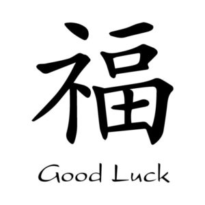 Blessing Good Fortune Good Luck Chinese Characters Fu Kaiti Engtrans 3 Wall Decal