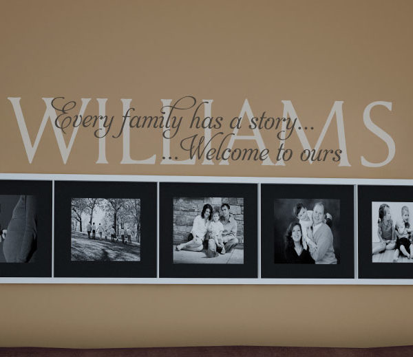 Williams Every family has a story... ...Welcome to ours Wall Decal