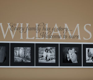 Williams Every family has a story... ...Welcome to ours Wall Decal