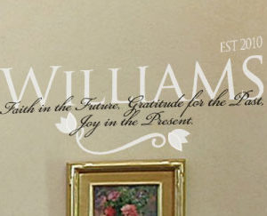 Faith in the future, gratitude for the past Wall Decal