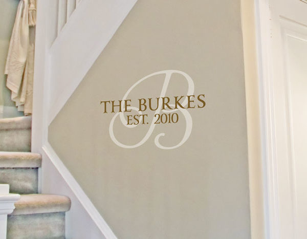 The Burkes Est. 2010 - Family Established Modern Wall Decal