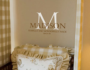 Madison - Fearfully and wonderfully made Psalm 139 Wall Decal