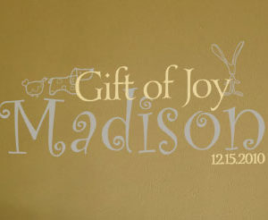 Madison 12.15.2010 - Gift of joy Wall Decal