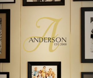 Anderson Est. 2000 - Goldenbook Style Family Wall Decal