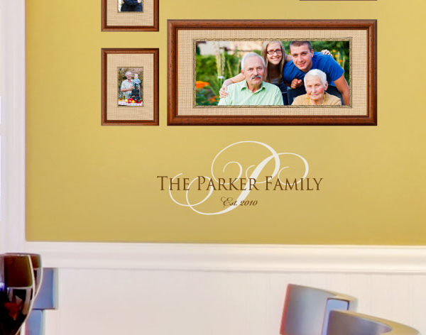 The Parker Family Est. 2010 - Inspire Trajan Family Wall Decal