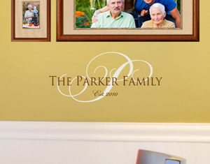 The Parker Family Est. 2010 - Inspire Trajan Family Wall Decal