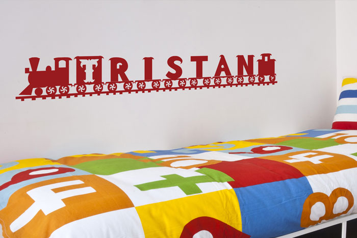 Name Train Custom Wall Decal Tristan - Name Train Custom Wall Decal