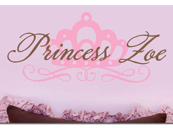 Princess Zoe - Princess Name Room Wall Decal