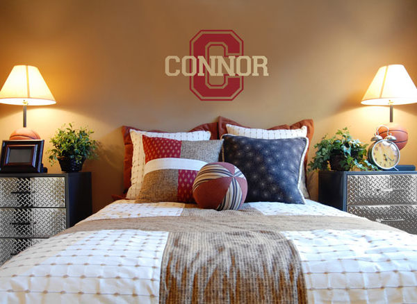 Connor - Varsity Name Design Wall Decal