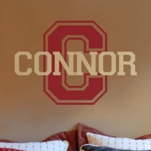Connor - Varsity Name Design Wall Decal