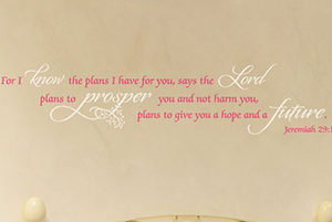 For I know the plans I have for you Wall Decal