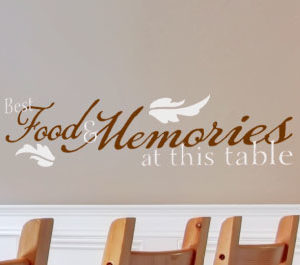Best food and memories at this table Wall Decal