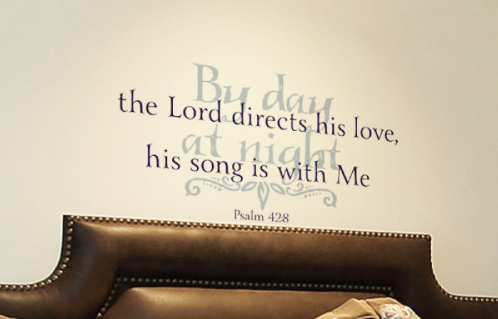 By day the Lord directs his love v1 Wall Decal By day the Lord directs his love Wall Decal