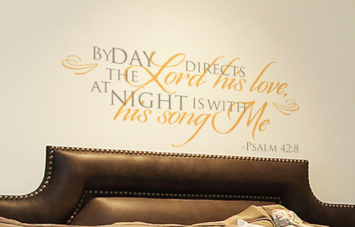 By day the Lord directs his love v3 Wall Decal By day the Lord directs his love Wall Decal