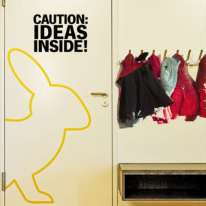 Caution: Ideas inside Wall Decal