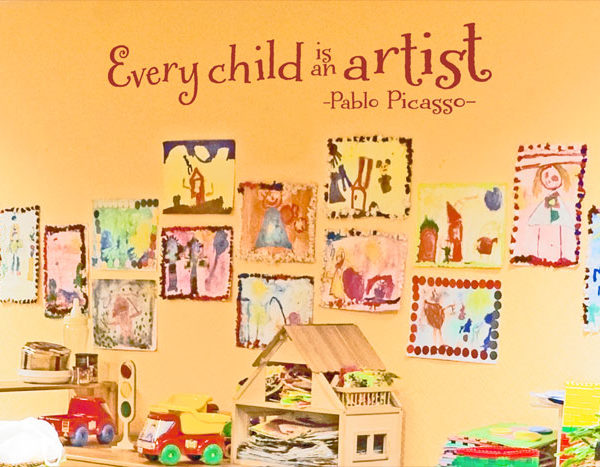 Every child is an artist - Pablo Picasso Wall Decal