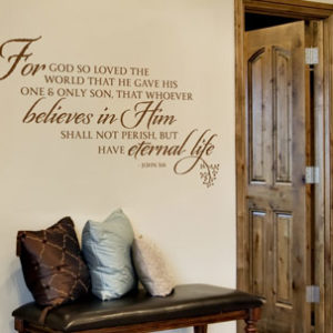 For God so loved the world Wall Decal