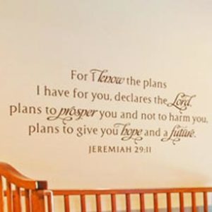 For I know the plans I have for you Wall Decal
