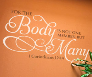 For the body is not one member, but many. Wall Decal