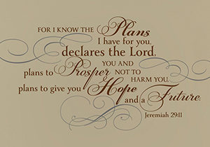 For I know the plans I have for you Wall Decal