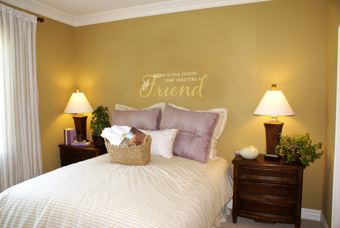 Happy is the house that shelters a friend prev Wall Decal Happy is the house that shelters a friend Wall Decal