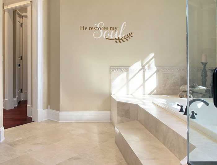 He restores my soul Wall Decal He restores my soul Wall Decal