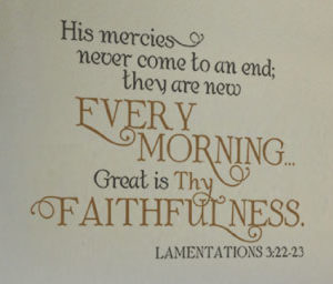 His mercies never come to an end Wall Decal
