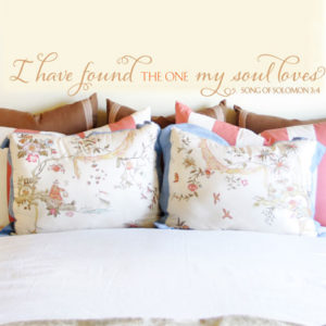 I have found the one my soul loves Wall Decal