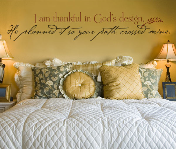 I am thankful in God's design Wall Decal