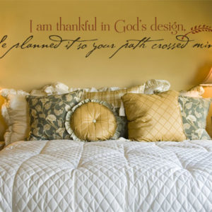 I am thankful in God's design Wall Decal
