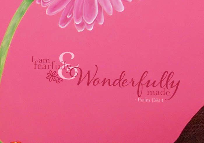 I am fearfully and wonderfully made. - Psalm 139:14 Wall Decal I am fearfully and wonderfully made. - Psalm 139:14 Wall Decal
