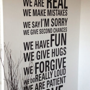 In this house... We are real we make mistakes Wall Decal
