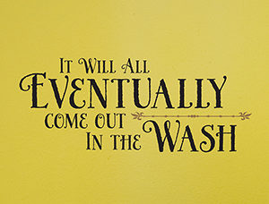 It will all eventually come out in the wash Wall Decal
