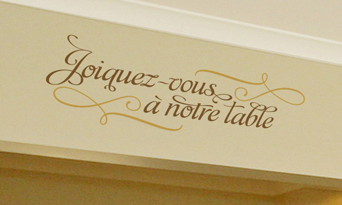 Joiquez - vous à notre table Wall Decal Joiquez - vous à notre table Wall Decal