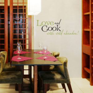 Love and Cook with Wild Abandon! Wall Decal