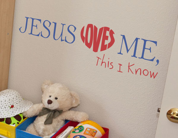 Jesus Loves Me, This I Know Wall Decal