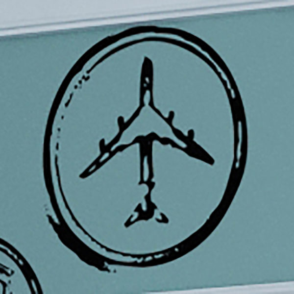 Airplane Stamp Wall Decal