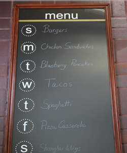 Chalkboard Menu Letters Wall Decal